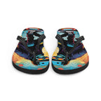 Colorful Skater Skeleton Flip Flops - S