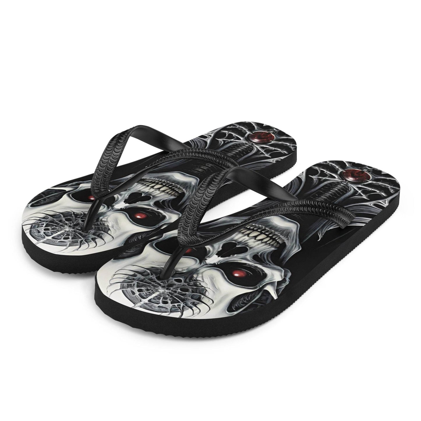 Metal Vampire Corpse 6 Gothic Flip Flops - S