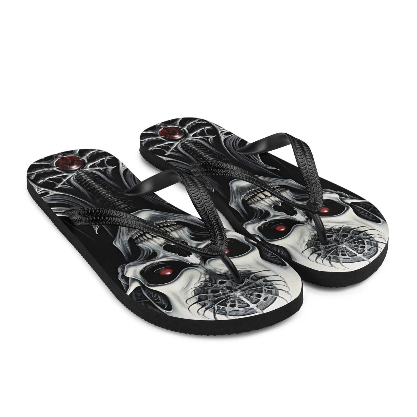 Metal Vampire Corpse 6 Gothic Flip Flops - S
