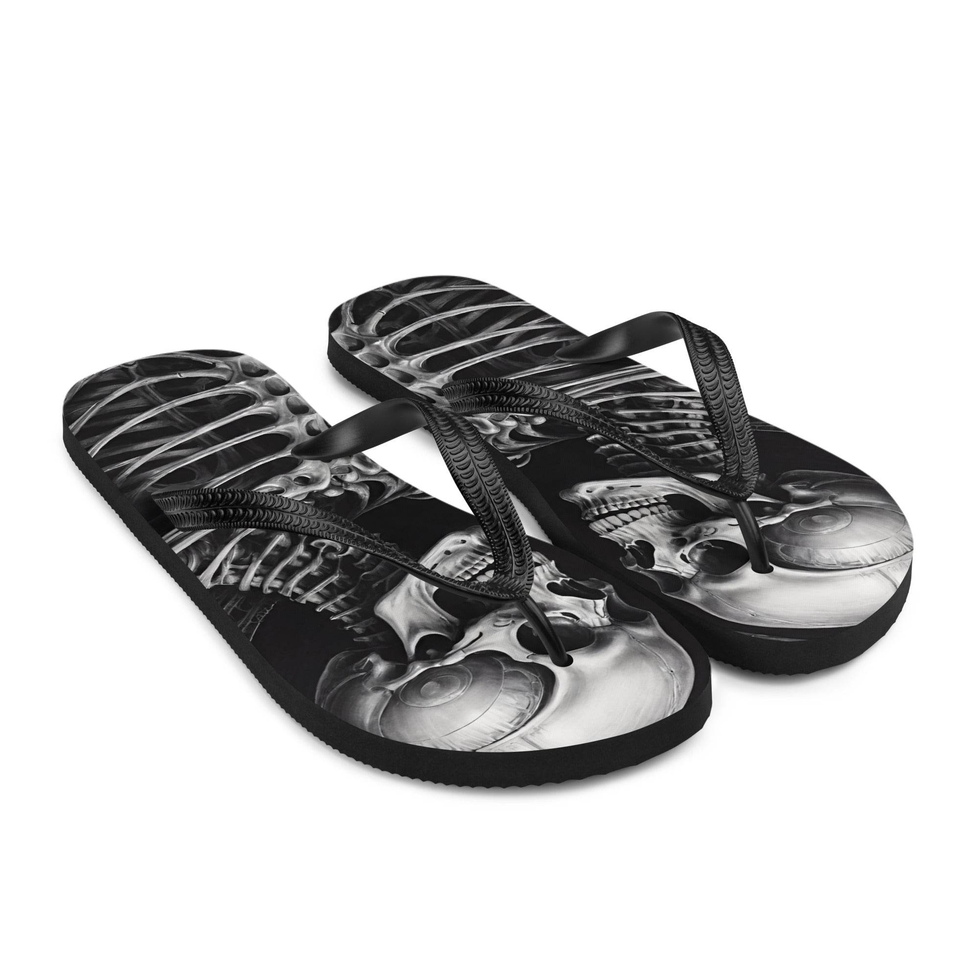 Twisted Skeleton 1 Flip Flops - S