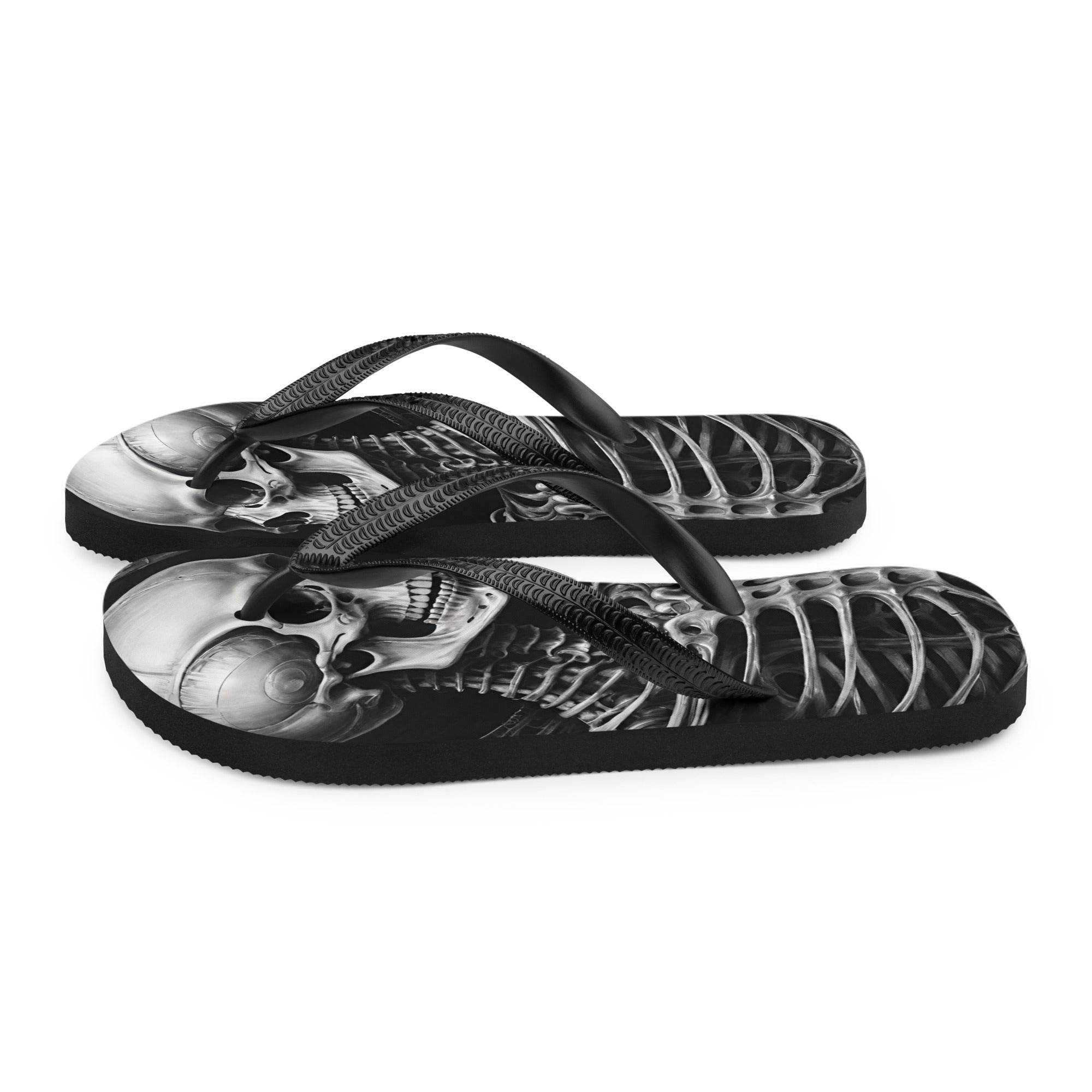 Twisted Skeleton 1 Flip Flops - S