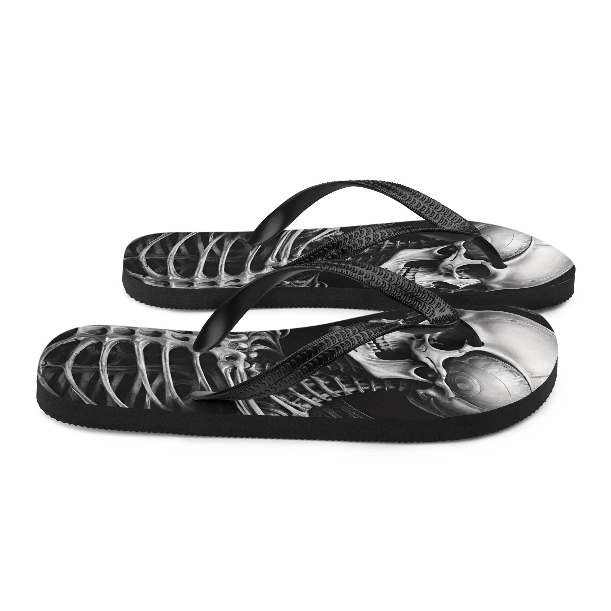 Twisted Skeleton 1 Flip Flops - S