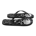 Spider Web Skull Flip Flops - S