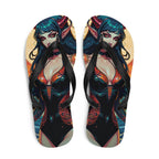 Colorful Summer Succubus in a Swimsuit 1 Gothic Flip Flops - S