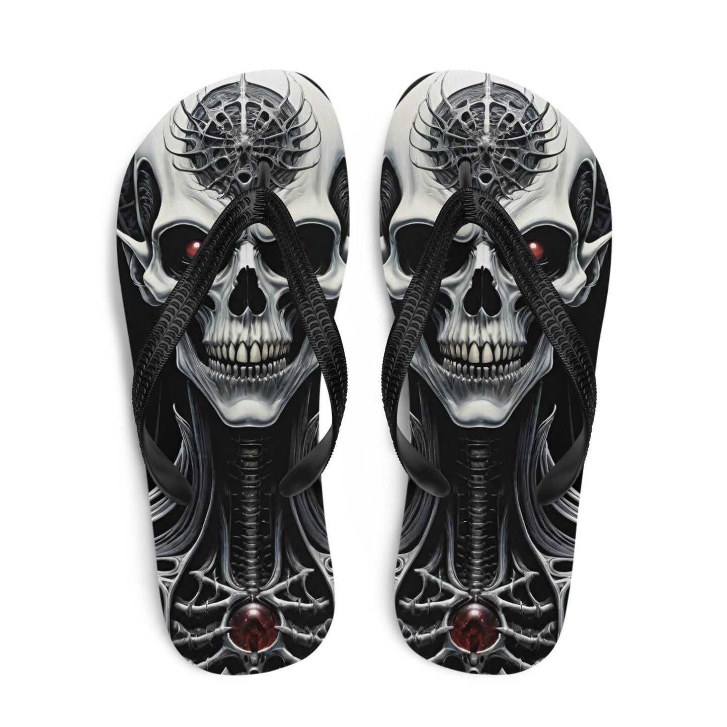 Metal Vampire Corpse 6 Gothic Flip Flops - S