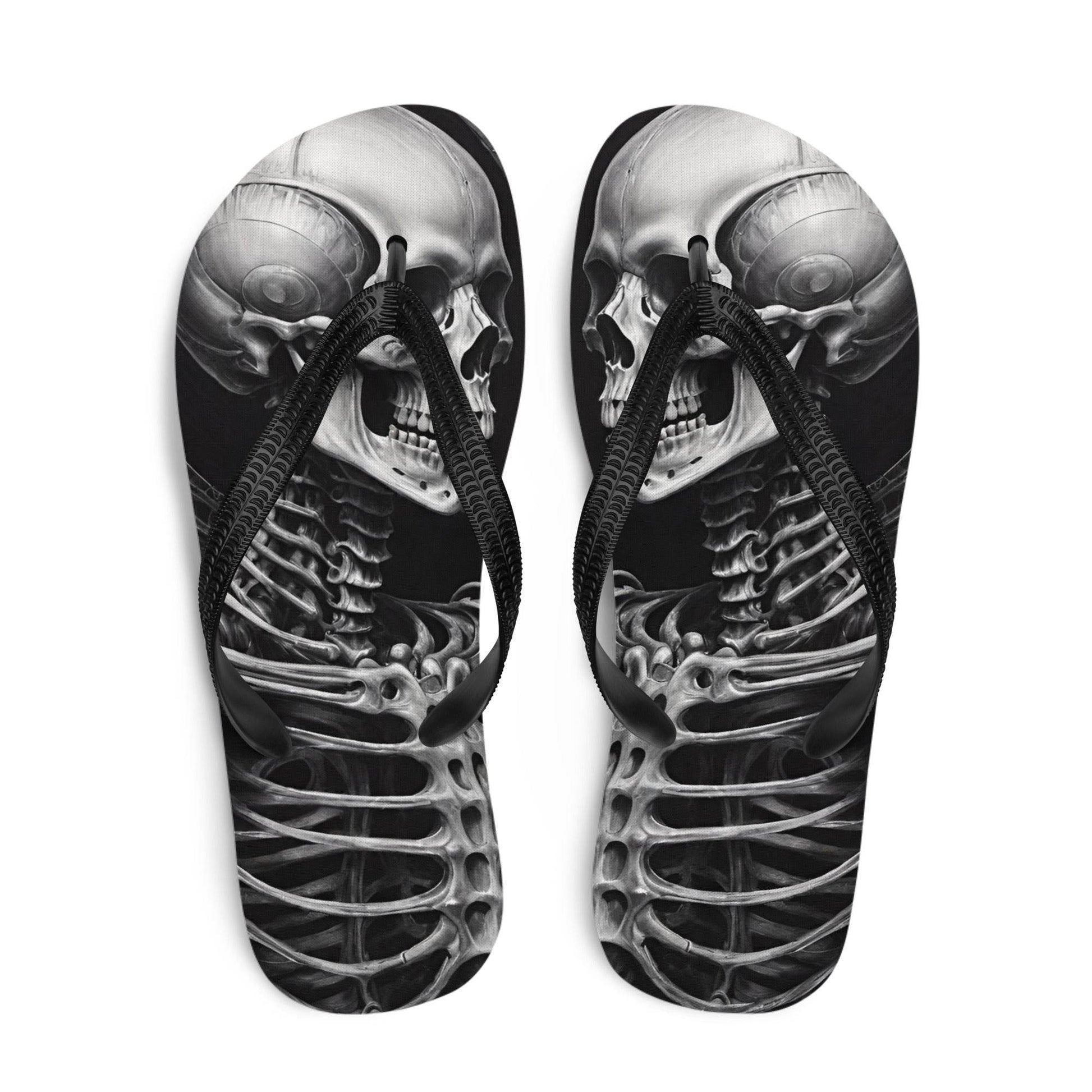 Twisted Skeleton 1 Flip Flops - S
