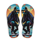 Colorful Skater Skeleton Flip Flops - S