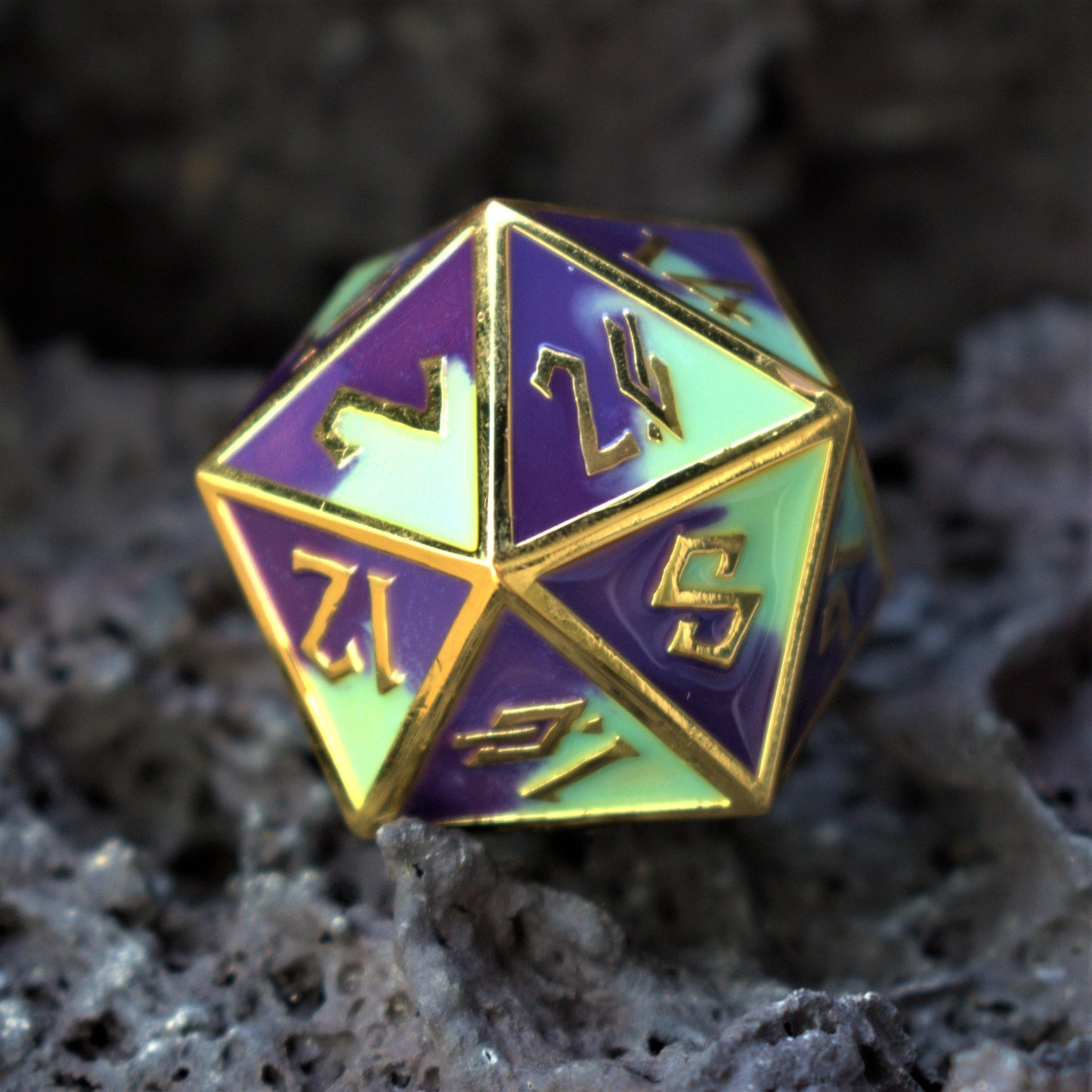 Succulent & Lavender Metal Dice Set