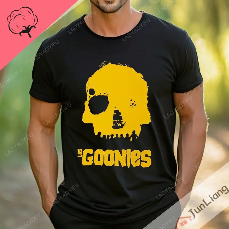 Summer T-shirt Male The Goonies Skull Funny At The Top of The Fashion Leisure Shirt Collar Dress with Short Sleeves