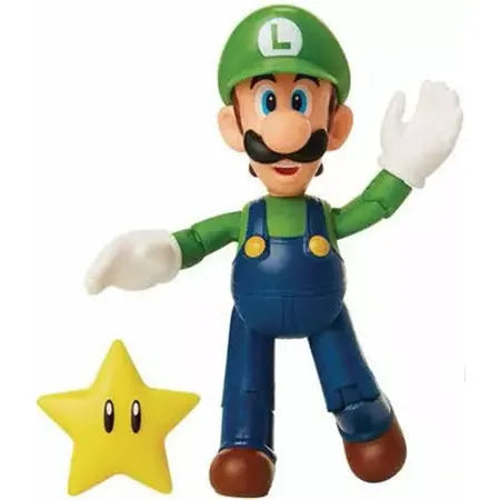 SUPER MARIO Action Figure 2.5 Inch Luigi with Star Accessory Collectible Toy