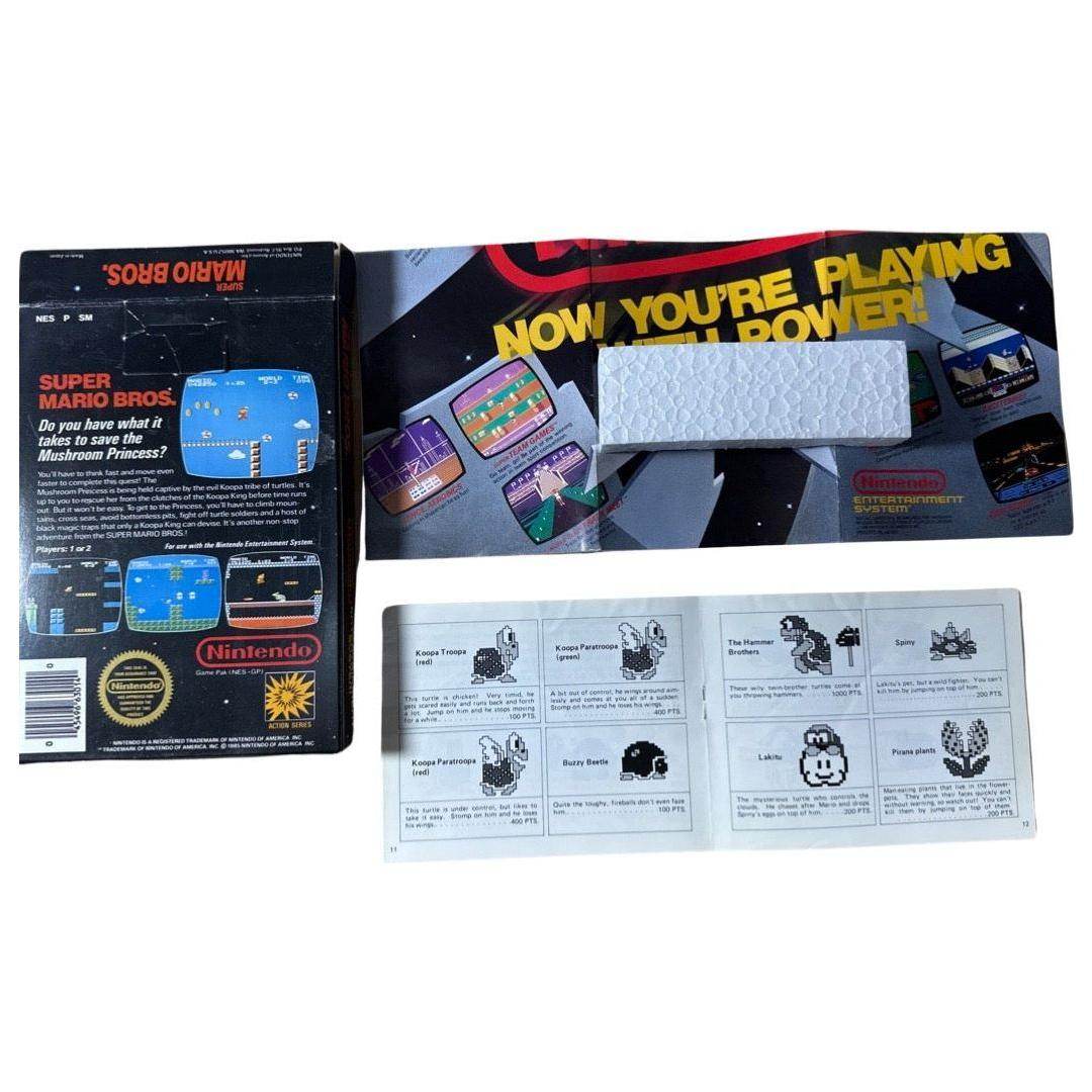 Super Mario Bros [5 Screw] - NES (Rare-First Edition Tabbed Box) - Good