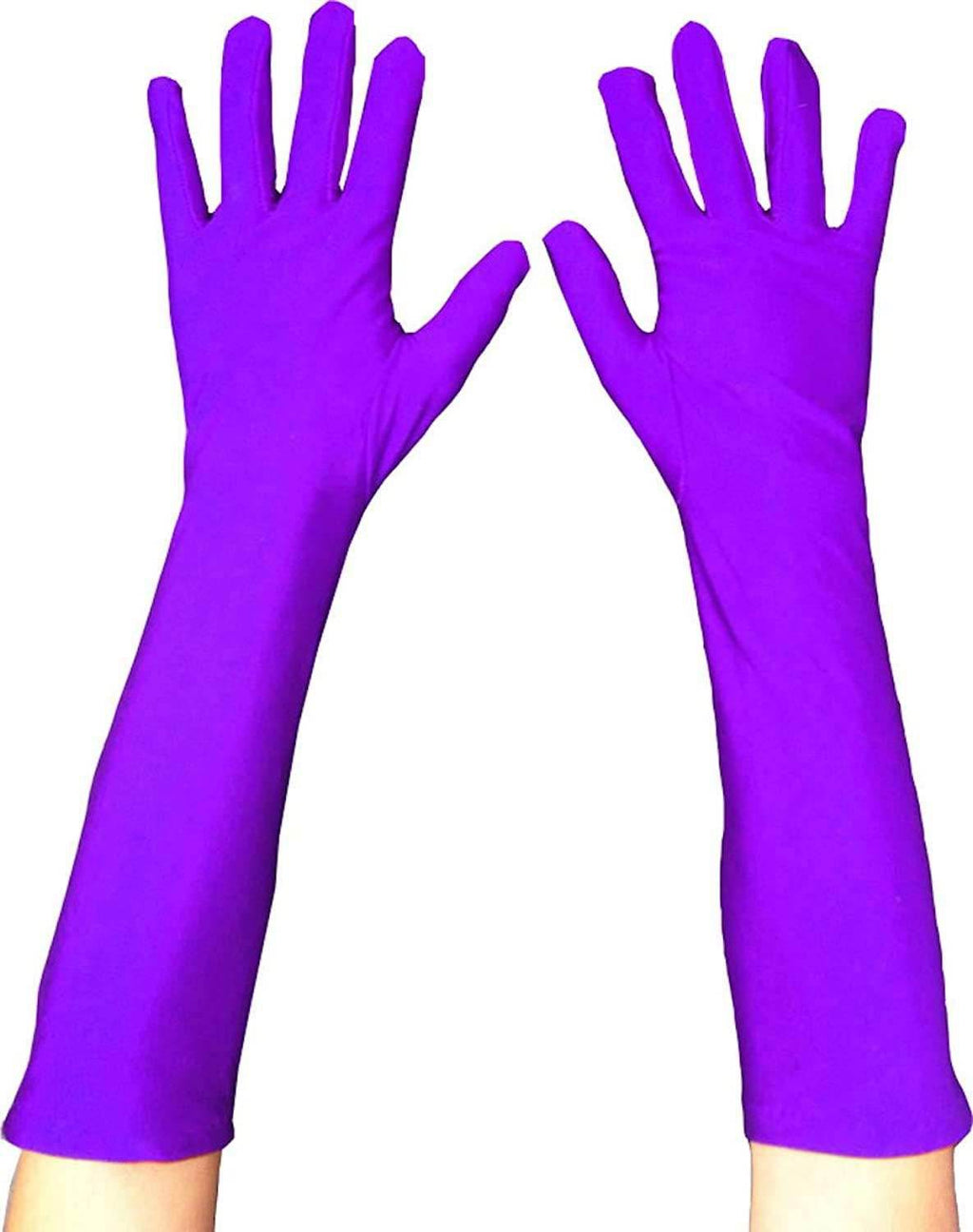 Superhero Long Costume Gloves in Assorted Colors - Purple