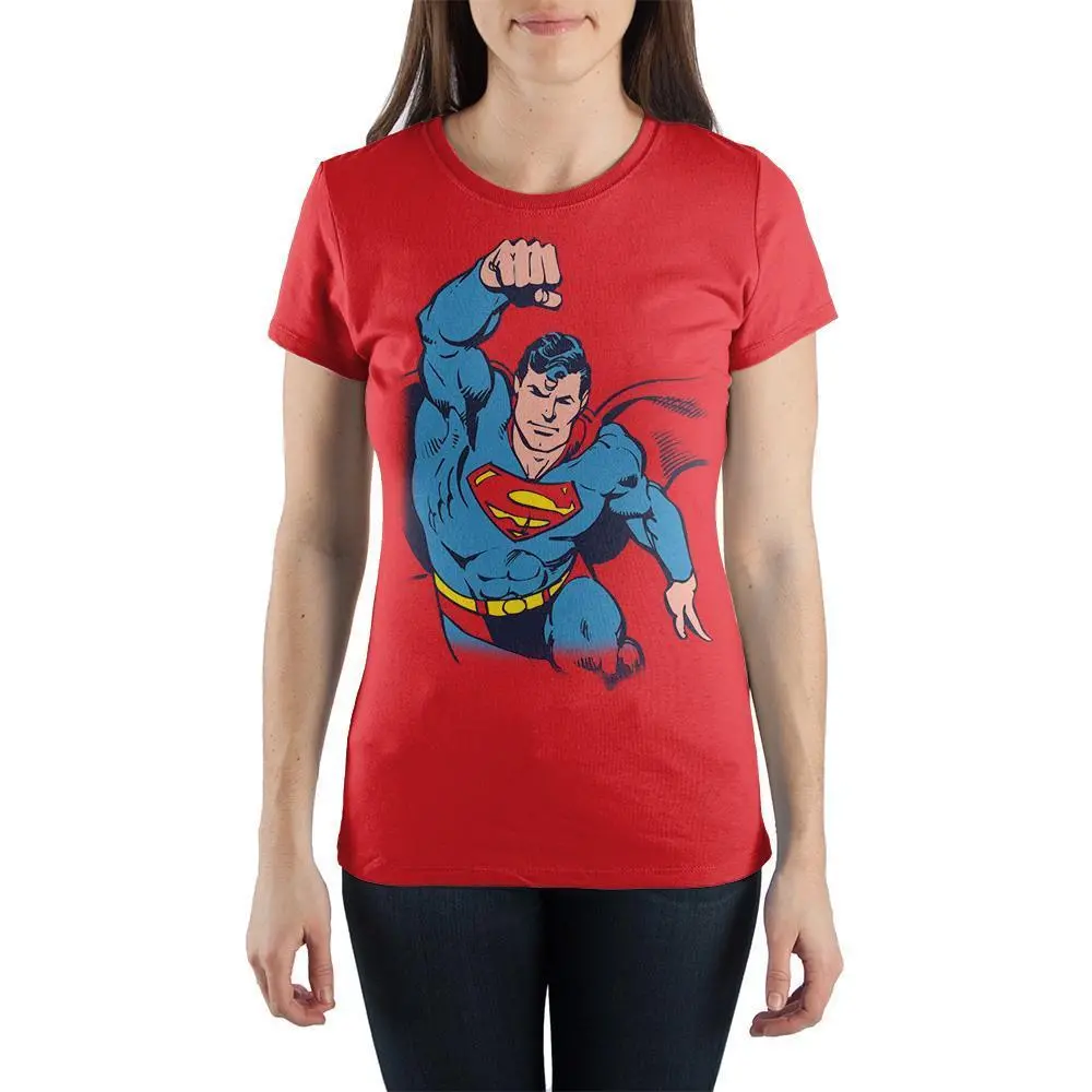 Superman In Flight Flying T-shirt Tee Shirt