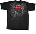 Superman Super Steel Red Foil Print T-shirt - S