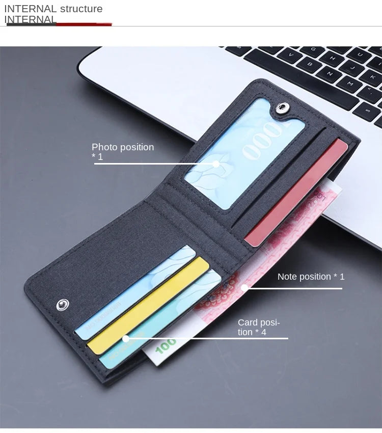 Supernatural Canvas Men Wallet Black/blue/gray Card Holder Male Money Bag bank Holder Short Purse Credit Card Case Bag