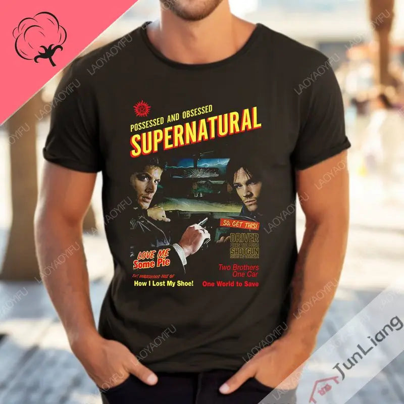 "Supernatural" Series T-shirt "My Wayward Son" Series T-shirt XS-4XL Size Shirt Summer Oversized Short-sleeved Top