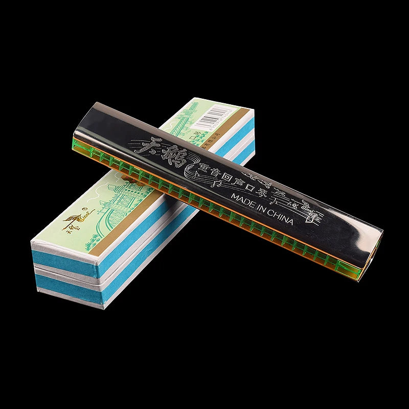 Swan Echoing Harmonica 24 Holes C Key Aluminum Board Stainless Steel Cover Board Harmonica In Paper Box Musical Harps