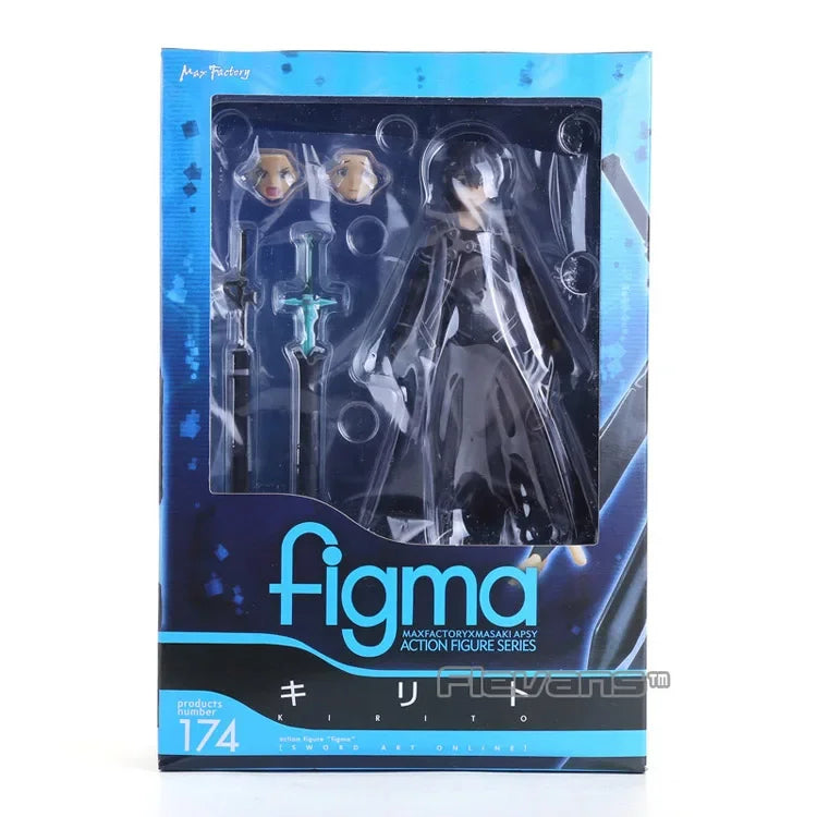 Sword Art Online SAO Kirito Kazuto Figma 174 Asuna Figma 178 Action Figure Collectable Joints Moveable Model Toy