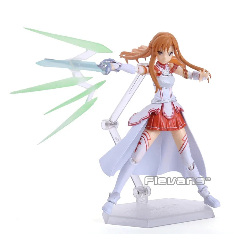 Sword Art Online SAO Kirito Kazuto Figma 174 Asuna Figma 178 Action Figure Collectable Joints Moveable Model Toy