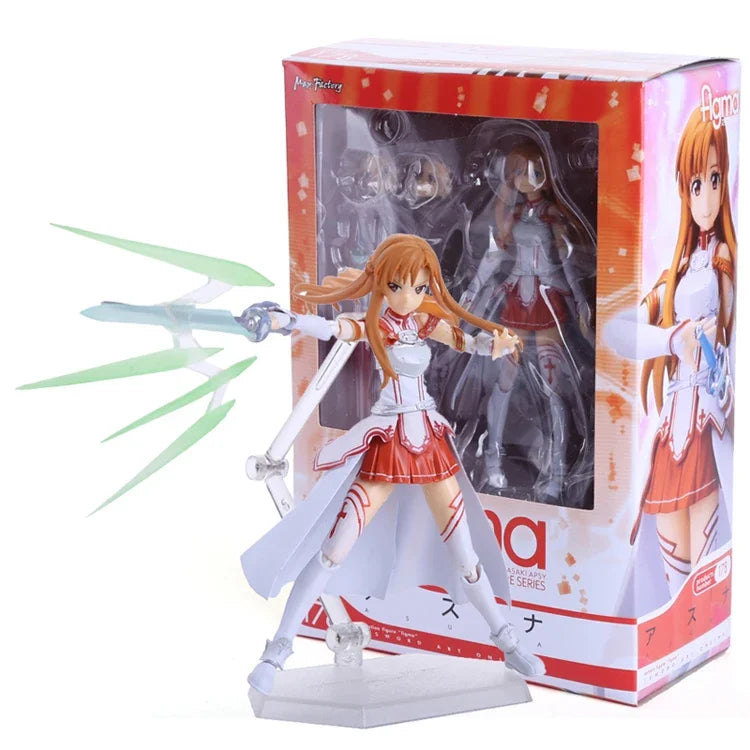 Sword Art Online SAO Kirito Kazuto Figma 174 Asuna Figma 178 Action Figure Collectable Joints Moveable Model Toy