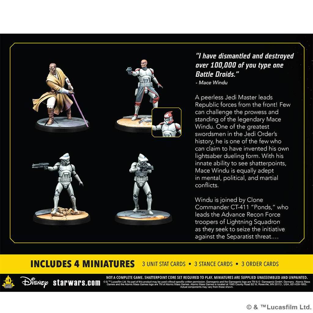 Star Wars Shatterpoint: This Party's Over: Mace Windu Squad Pack - 