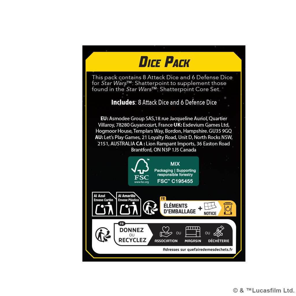 Star Wars Shatterpoint: Dice Pack (2025) - 
