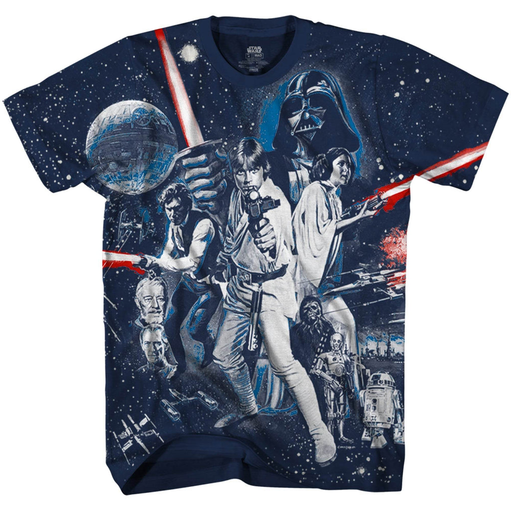 Star Wars War Of Wars Vintage Poster Allover Print Adult T-Shirt - S