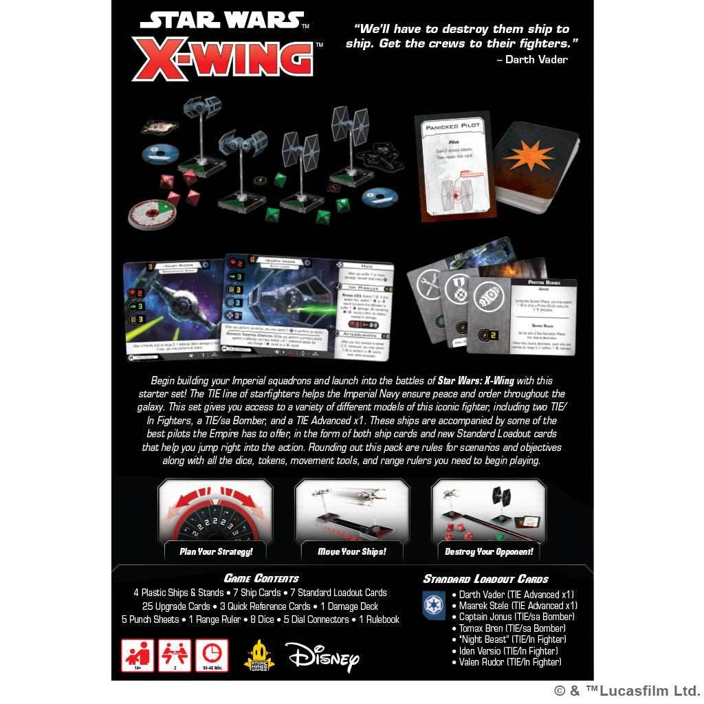 Star Wars: X-Wing 2nd Edition - Galactic Empire Squadron Starter Pack - 