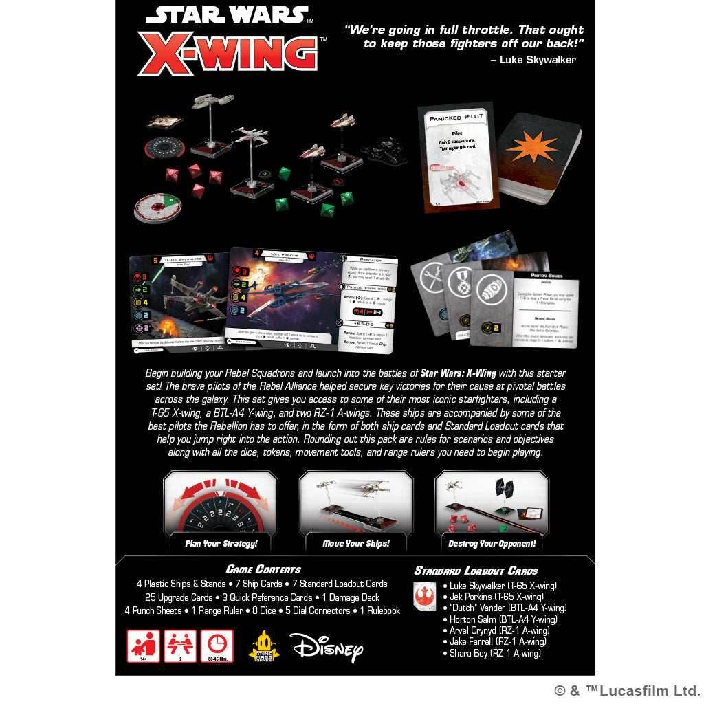 Star Wars: X-Wing 2nd Edition - Rebel Alliance Squadron Starter Pack - 