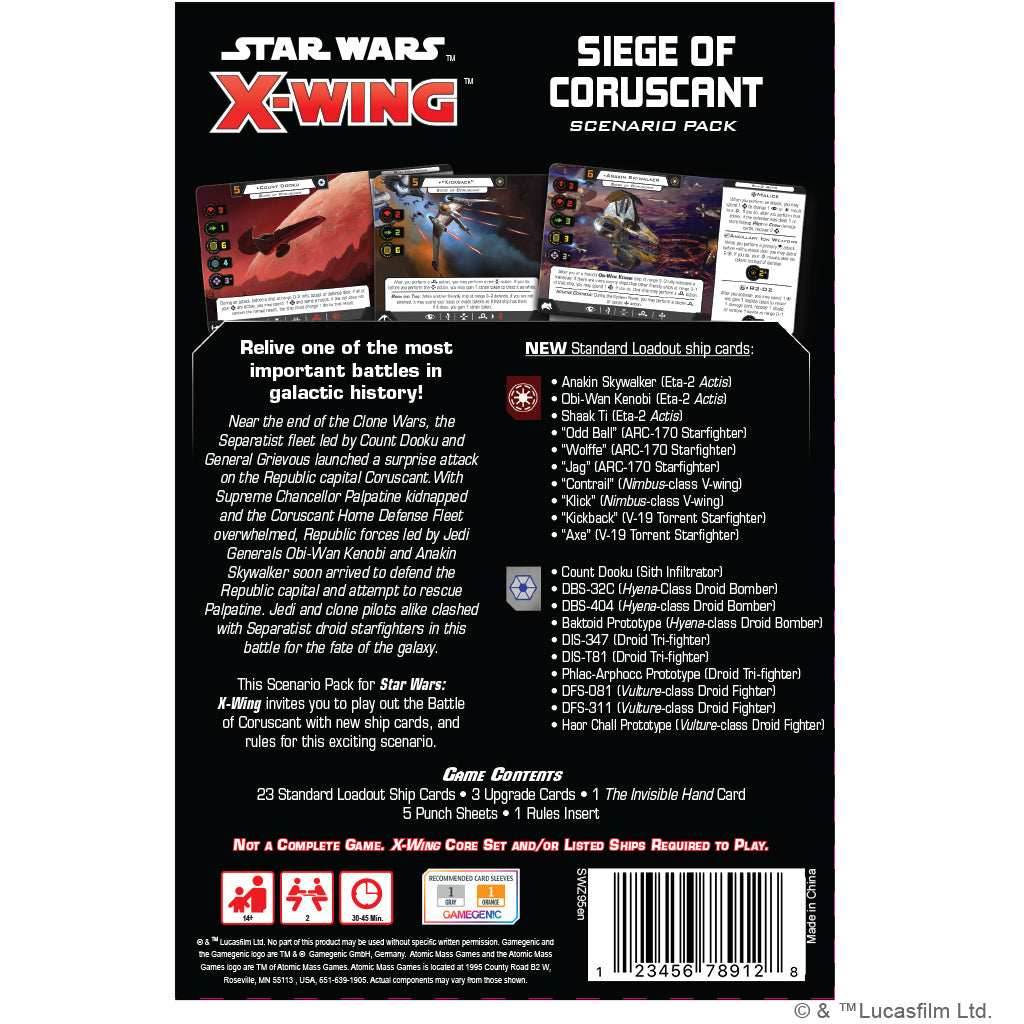 Star Wars: X-Wing 2nd Edition - Siege of Coruscant Battle Pack - 