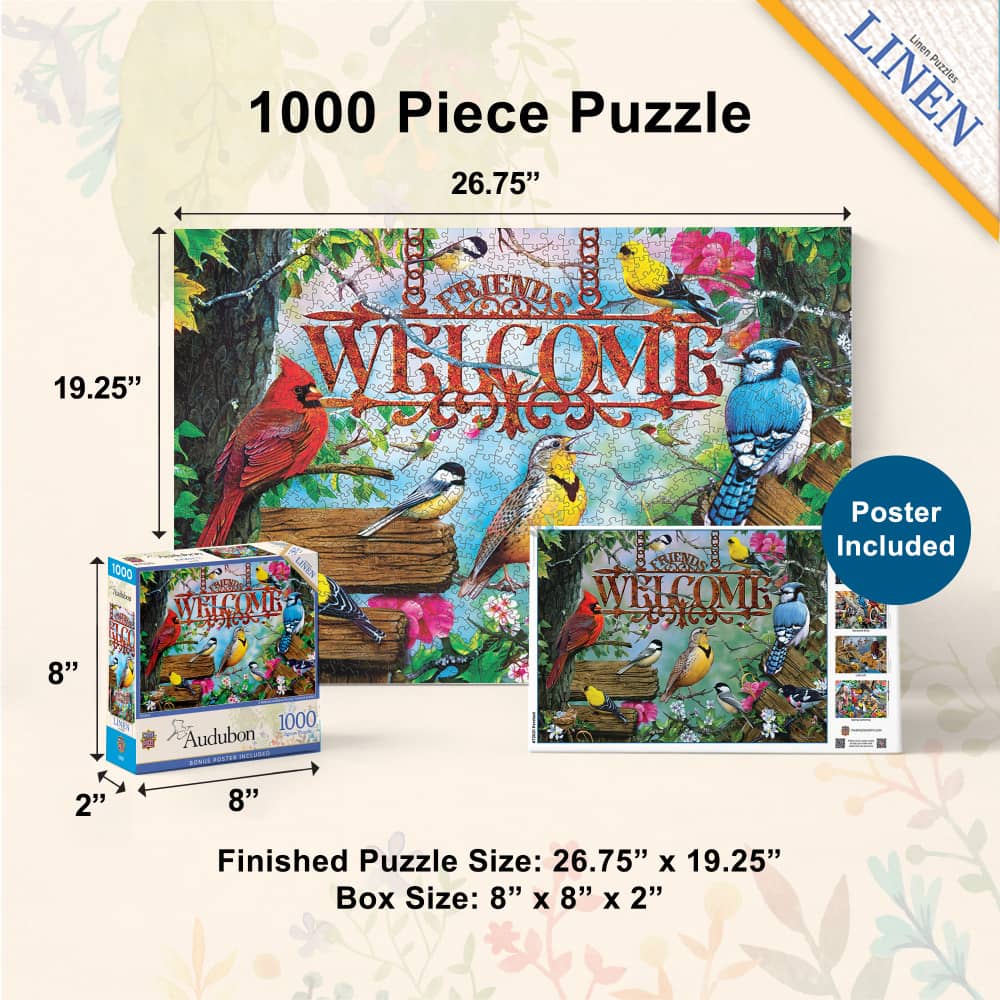 Audubon - Perched 1000 Piece Jigsaw Puzzle