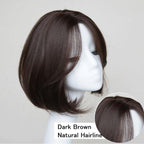 Synthetic Wigs Short Wavy Womens Wig Natural Part Side Hair Black Brown Wigs For Women Heat Resistant Daily Wigs For Black Women Cosplay Wigs For Women Gifts for Girlfriends