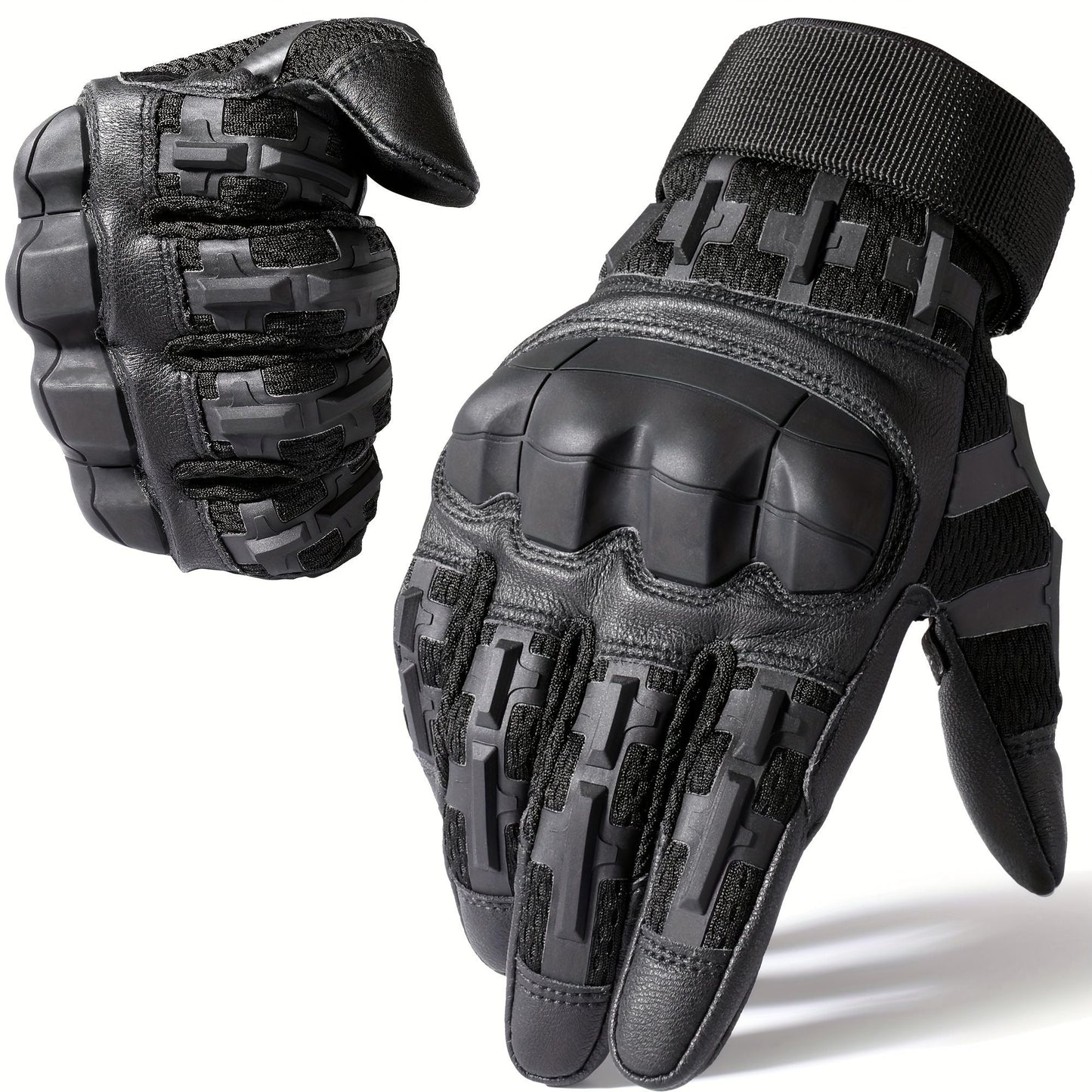 Tactical Gloves for Men - Touch Screen, Non-Slip, Full Finger Protection for Shooting, Airsoft, Military, Paintball, Motorcycle, Cycling, Hunting, Hiking, Camping, Combat, Work, Outdoor Sports