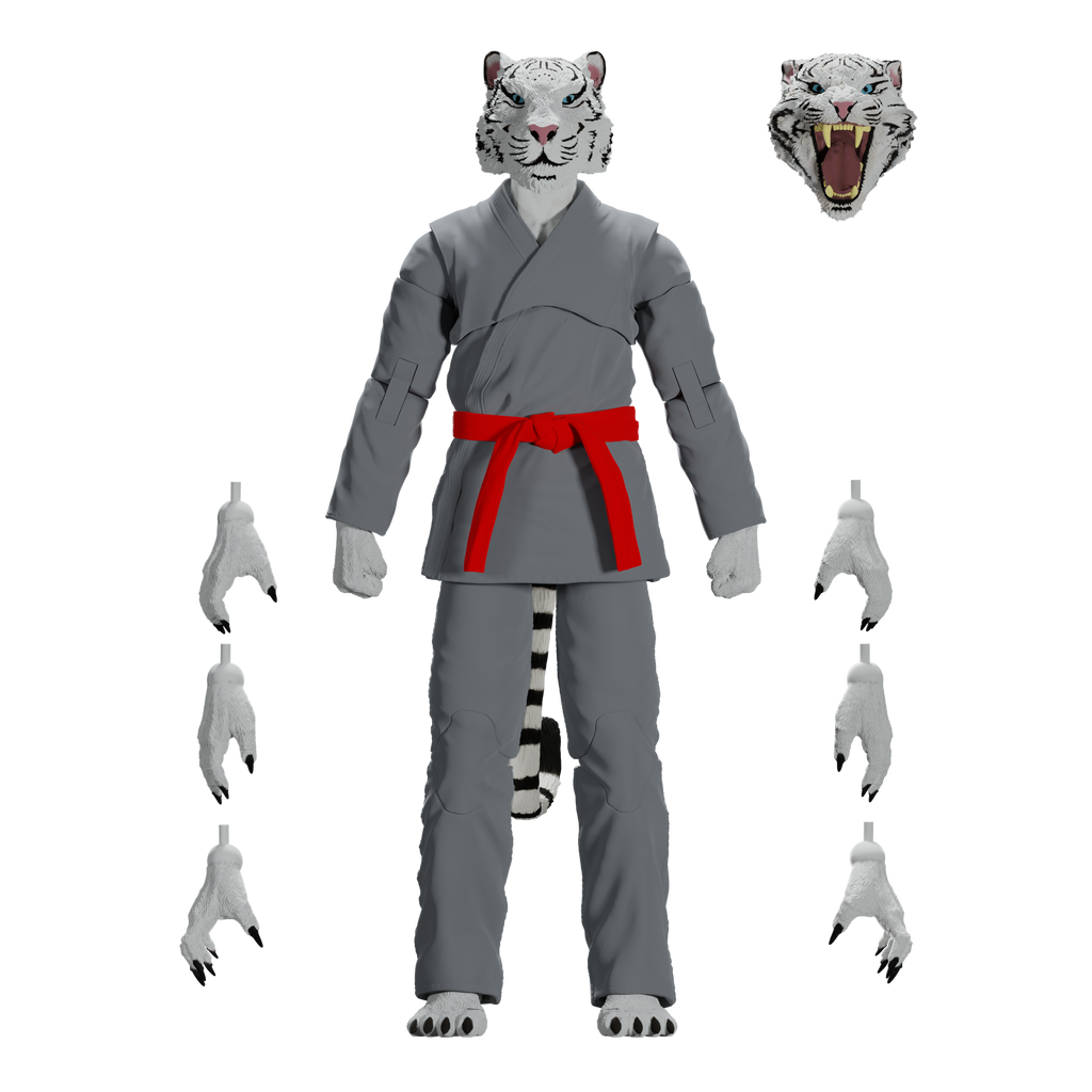 Jiu Jitsu Combat Creatures Taj the White Tiger Action Figure