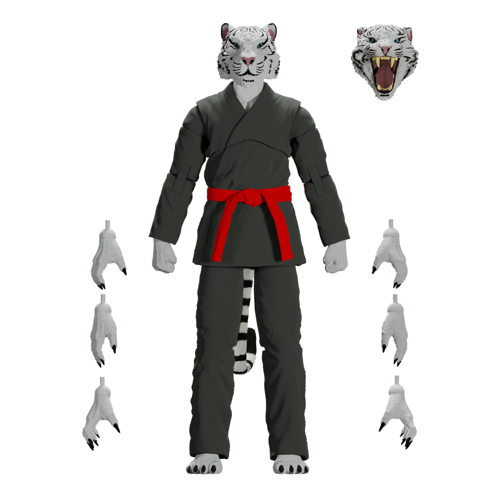 Jiu Jitsu Combat Creatures Taj the White Tiger Action Figure