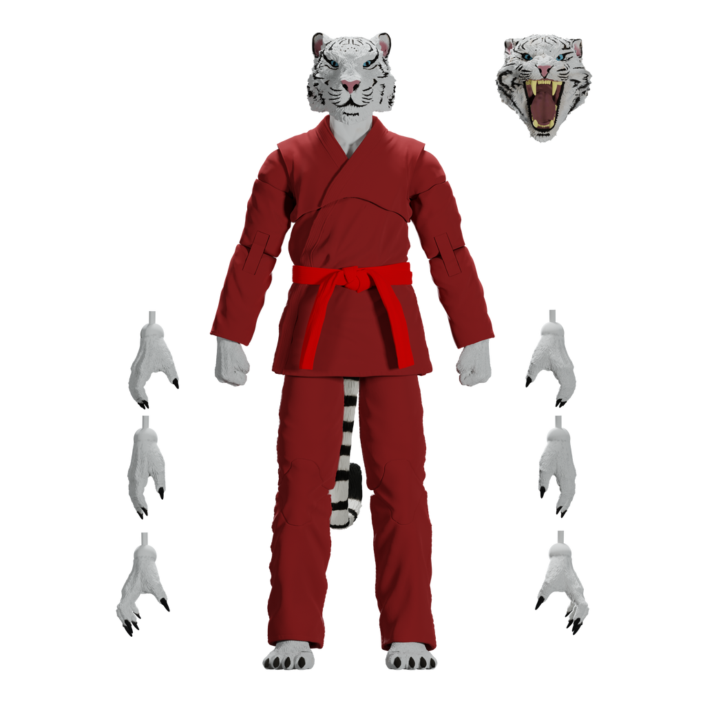 Jiu Jitsu Combat Creatures Taj the White Tiger Action Figure