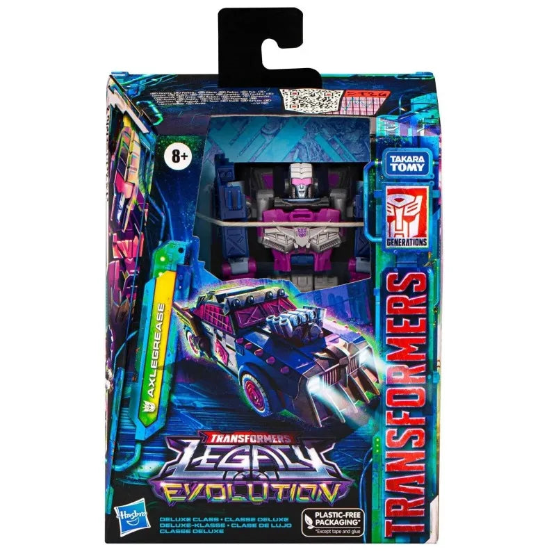 Takara Tomy Hasbro Transformers Legacy Evolution Deluxe Axlegrease Action Figure Model Collection Ornaments Hobbies Toys Gift