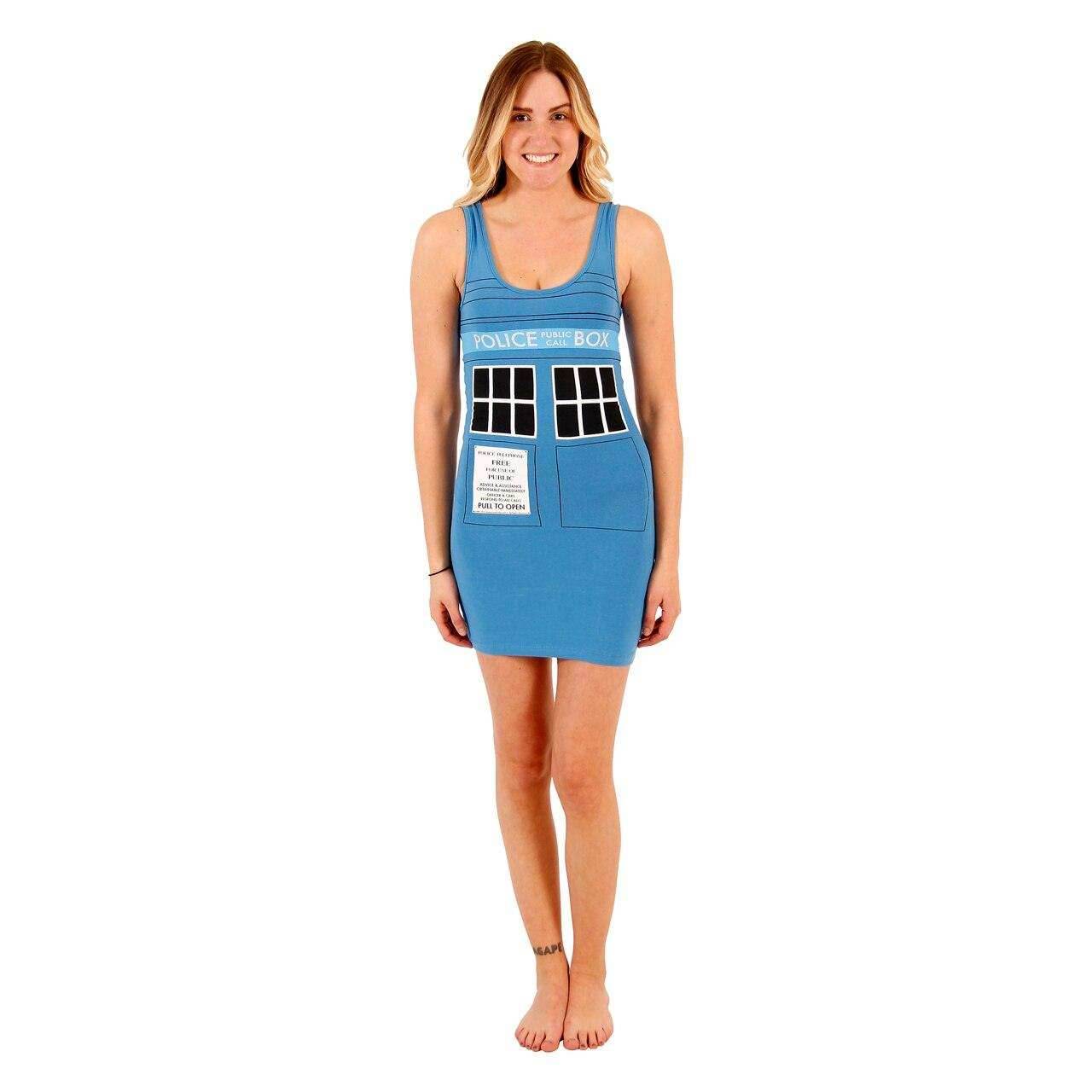 TARDIS Police Box Costume Tank Dress - XS