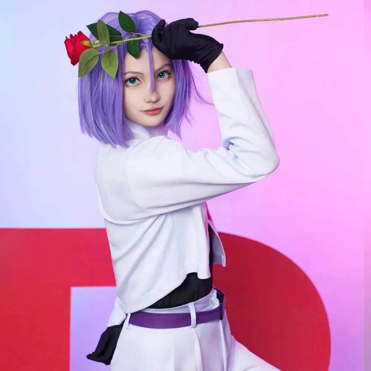 Team Rocket Jessie & James Cosplay Set – Anime Full Outfit for Men & Women - Jessie Clothing / L