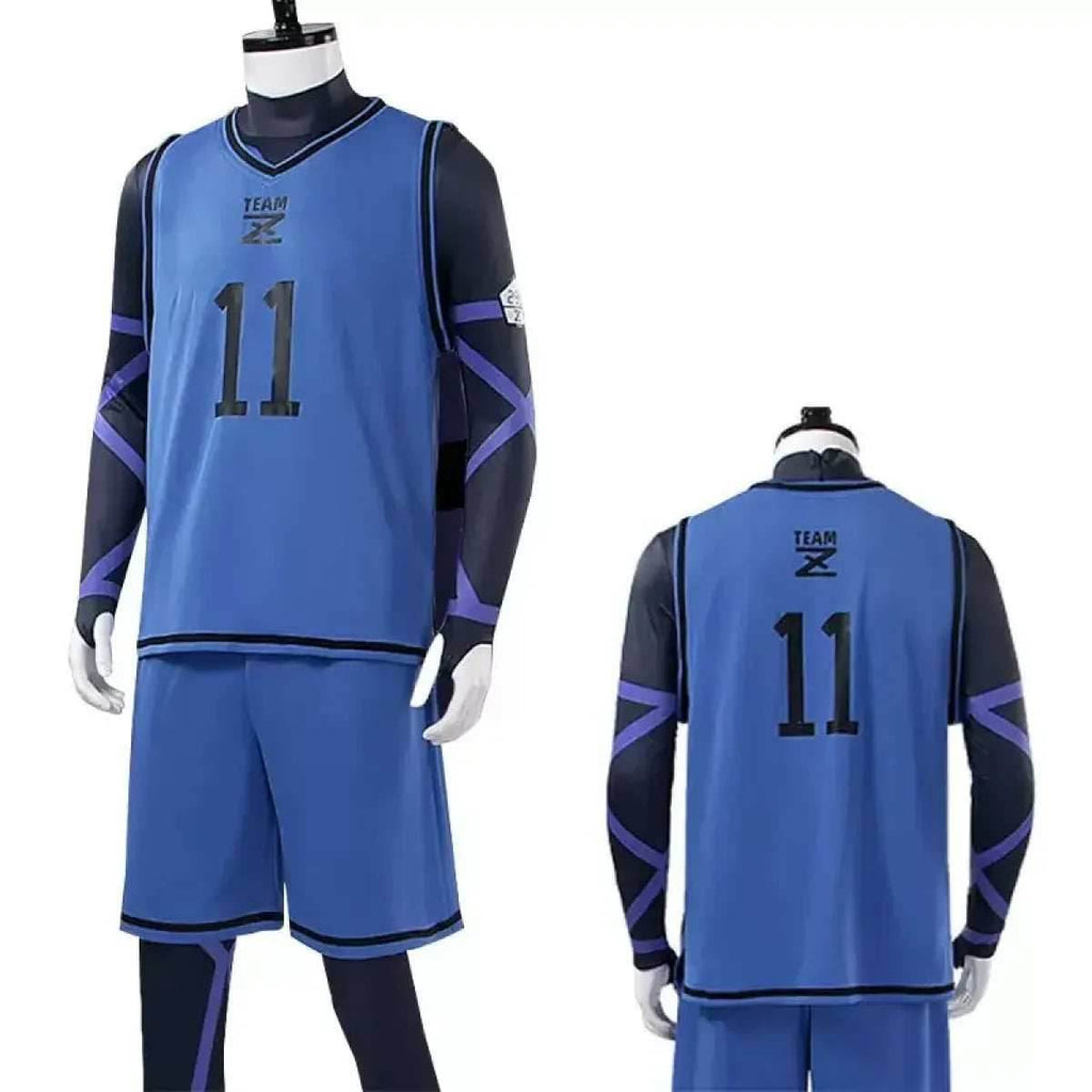 Lock Isagi Yoichi Cosplay Set – Anime Sports Jersey & Jumpsuit - Wig Only(one size) / L