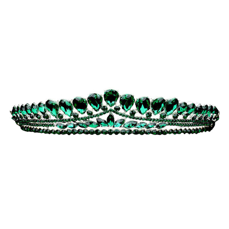 Teardrop Cluster Detailed Princess Tiara