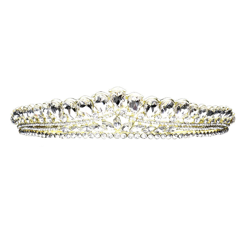 Teardrop Cluster Detailed Princess Tiara
