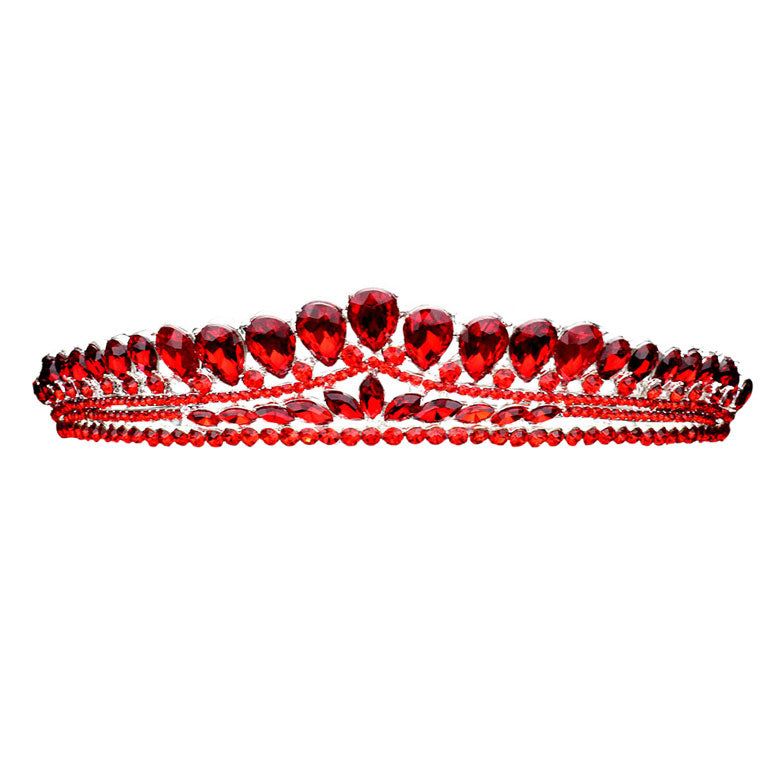 Teardrop Cluster Detailed Princess Tiara