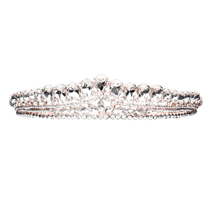Teardrop Cluster Detailed Princess Tiara