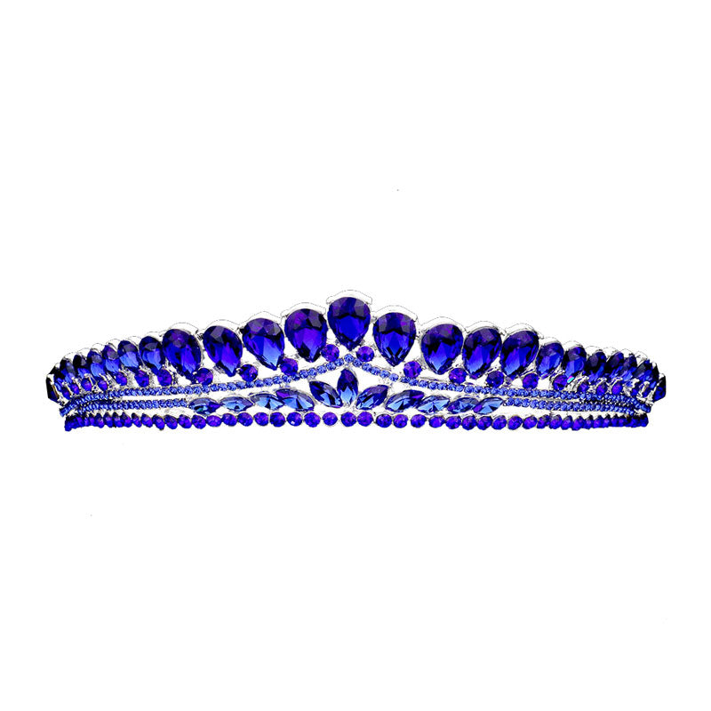 Teardrop Cluster Detailed Princess Tiara