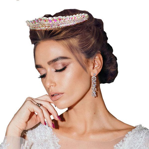 Teardrop Cluster Detailed Princess Tiara