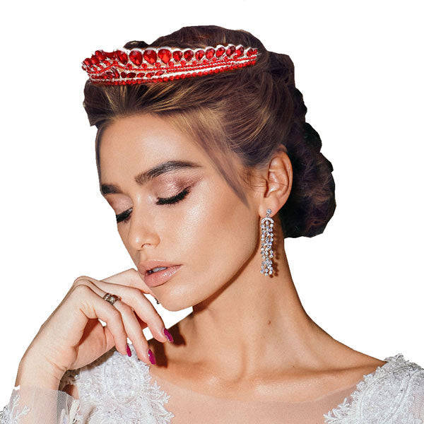 Teardrop Cluster Detailed Princess Tiara