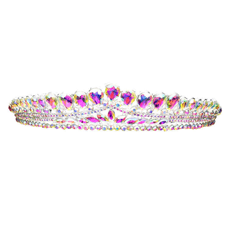 Teardrop Cluster Detailed Princess Tiara