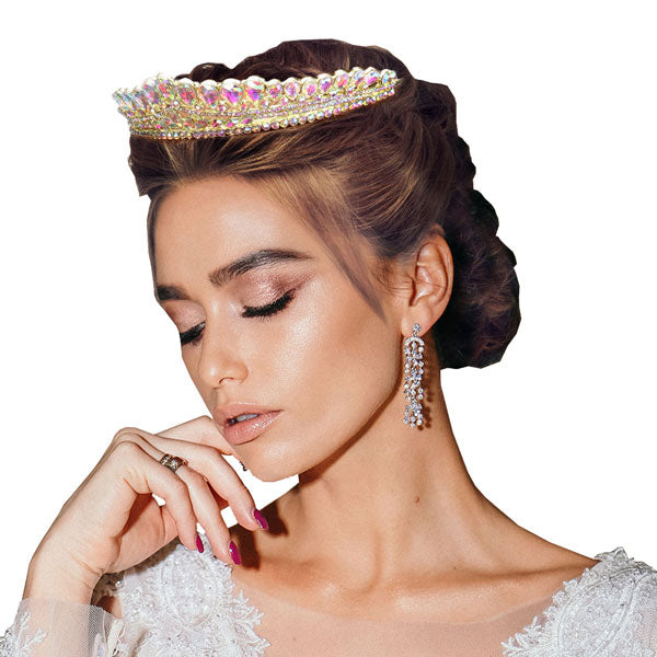 Teardrop Cluster Detailed Princess Tiara