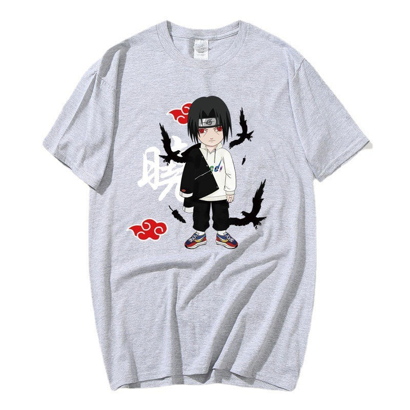 Teenage Student T-shirt Naruto Naruto Naruto Uchiha Itachi Fashion Men's and Women's T-shirt Top Short Sleeve